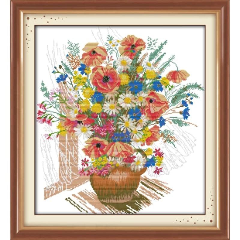 Colorful flower vase
