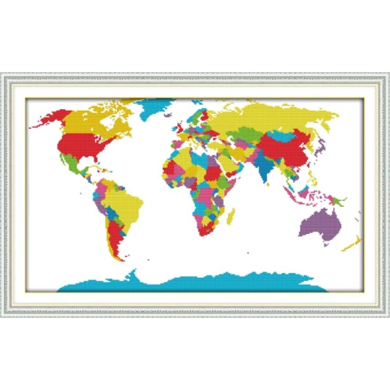 Map of the world Needlework Kits UK