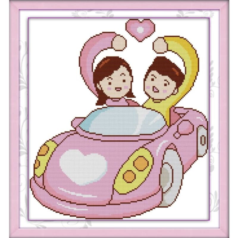 Pink sports car
