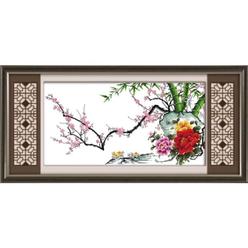 Plum flower blooming with blessings (1)