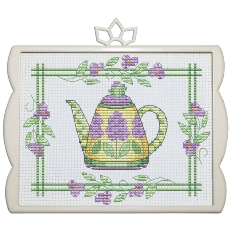 Purple flower teapot - 11CT / 17×14