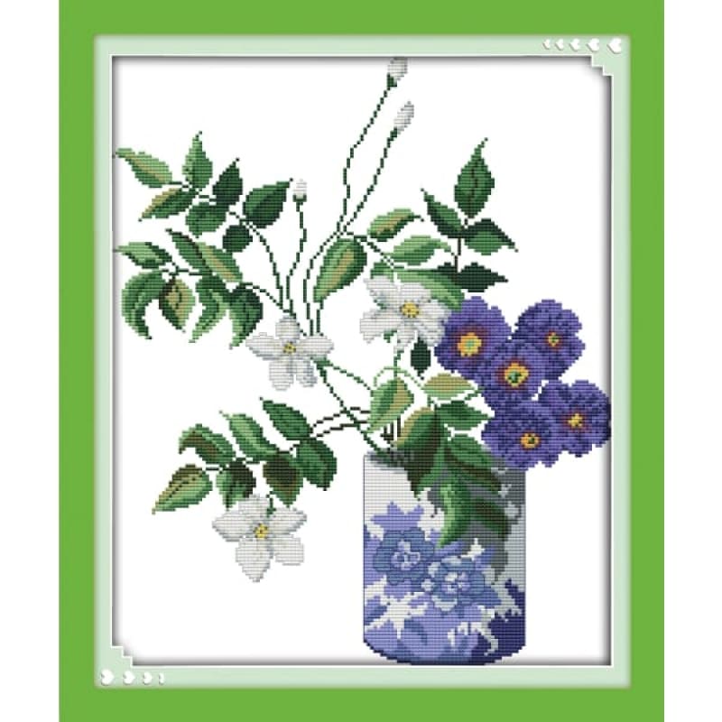 Purple flower vase