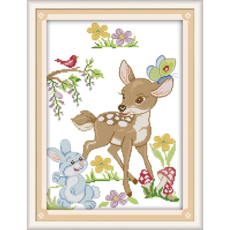 The deer and rabbits