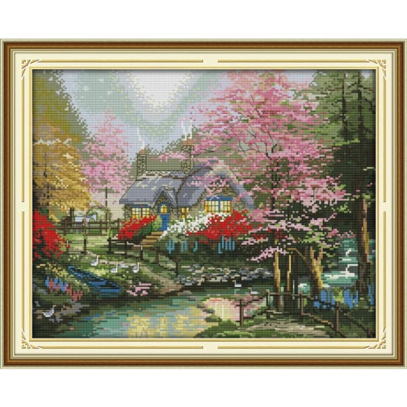 The stream side cottage Needlework Kits UK