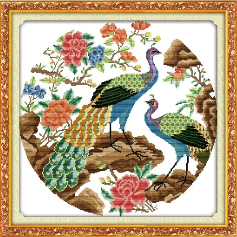 Buy Two peacocks Cross Stitch Kits Needlework Australia Needlework