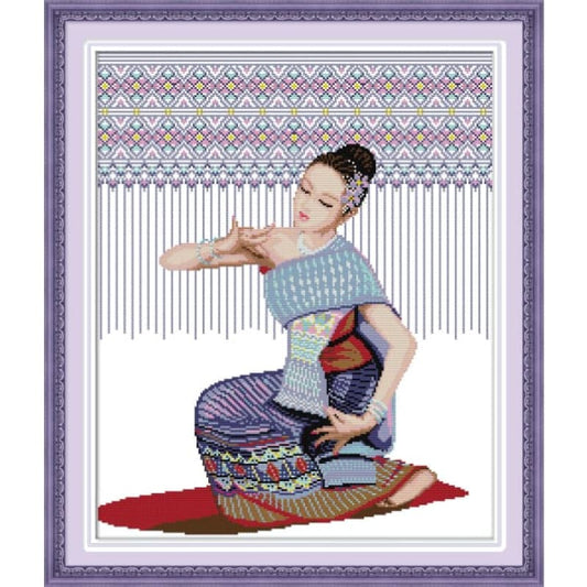 An embroidery girl
