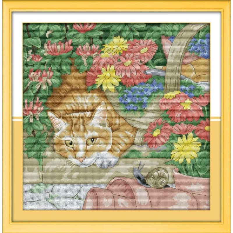 Cat and snail – Needlework Kits - UK