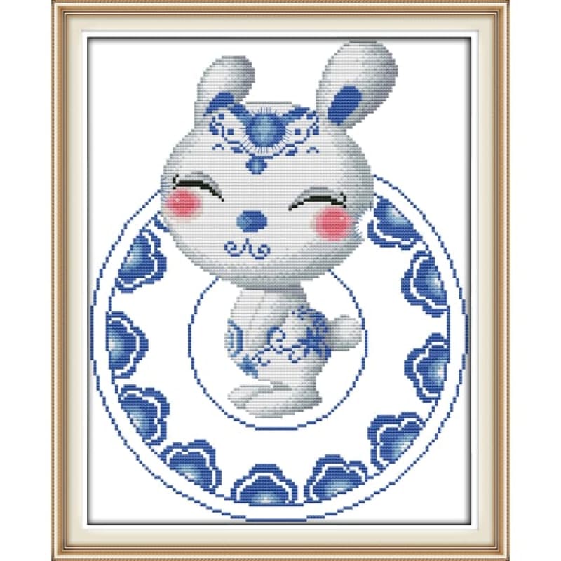 Chinese Zodiac blue and white porcelain (4) -rabbit