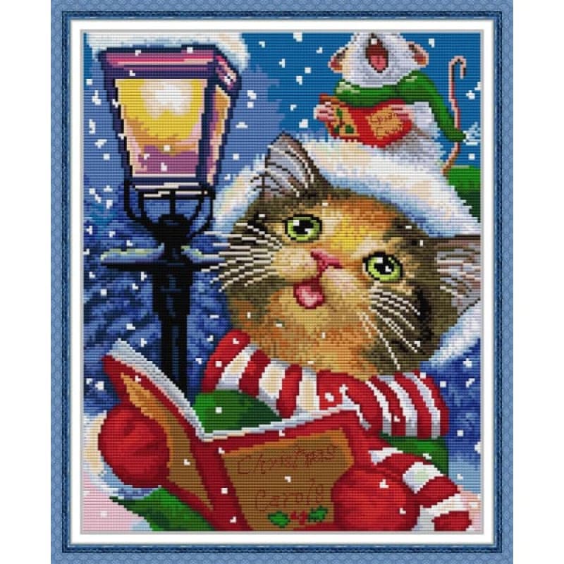 Buy The Christmas Cat Cross Stitch Kits Needlework Australia