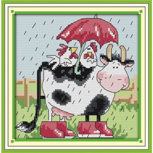 Cows and chicken