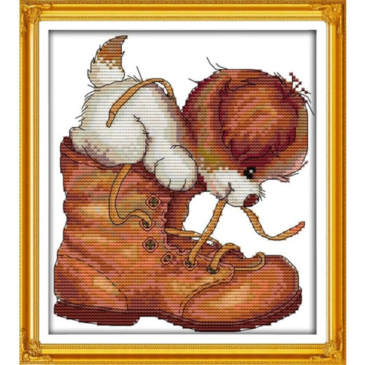 Dog and shoes