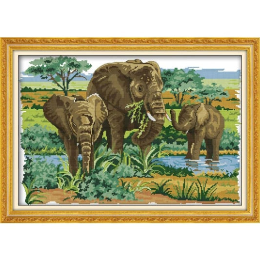 Elephants(2)(foraging)