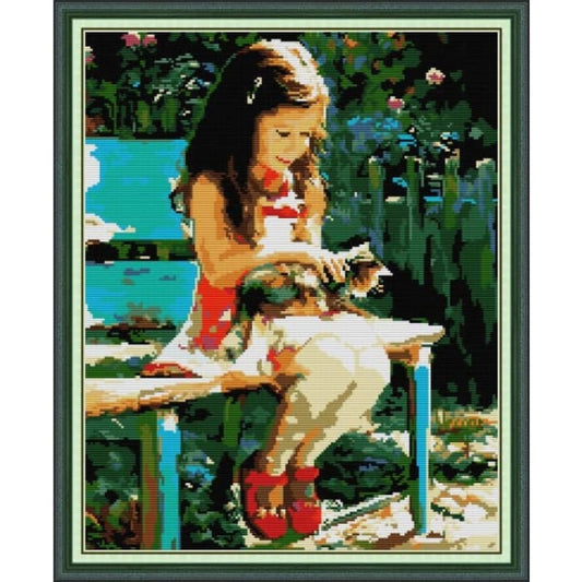 Girl and Cat