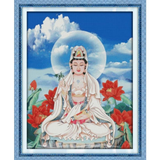 Kwan-yin sitting on lotus platform(3)