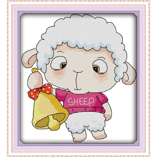 Lambs playing small bell