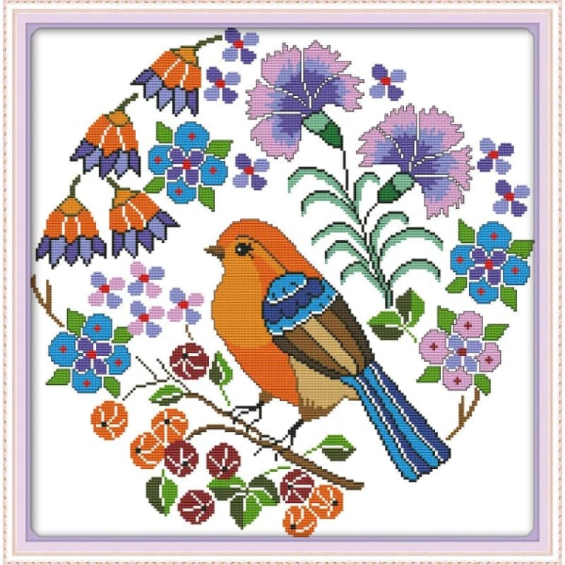 Magpie on a Willow Branch – Needlework Kits - UK
