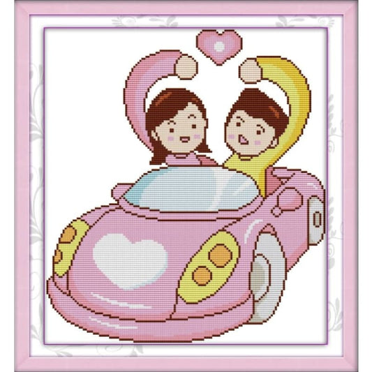 Pink sports car