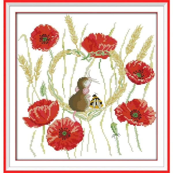 Poppy Mouse Tools Poppy and mouse – Needlework Kits - UK