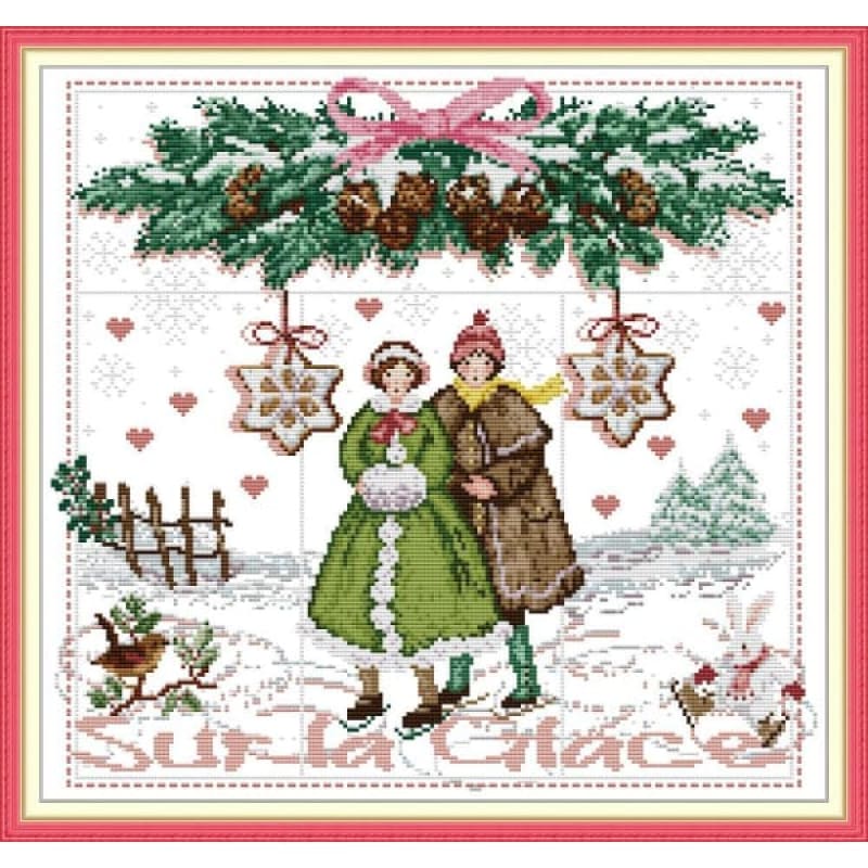 Skating couple