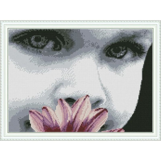 Smelling girl