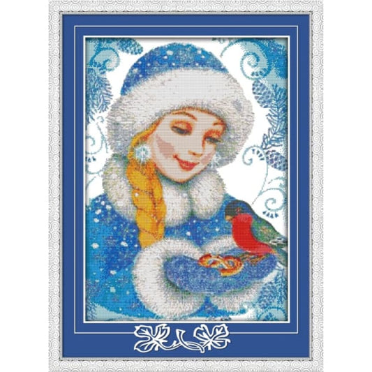 The blue-coated girl