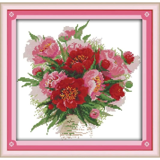 The bright flowers