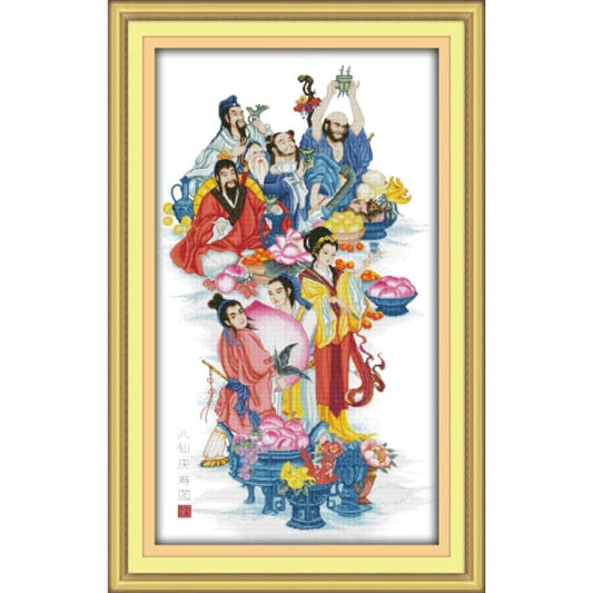 The Eight Immortals congratulating on one’s birthday