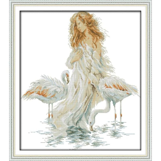 The girl with the crane