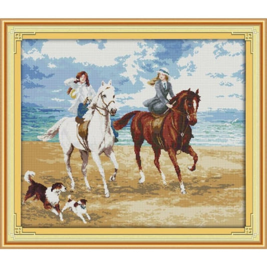 The horse riding women