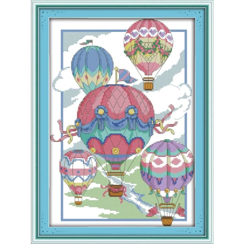 The illusion of hot-air balloons