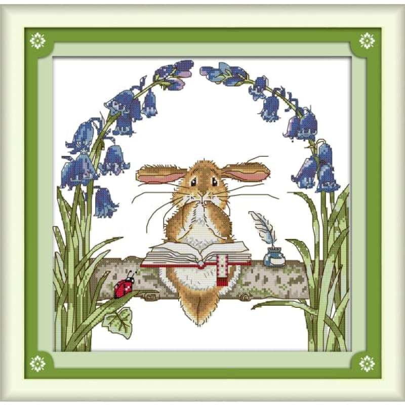 The reading rabbit – Needlework Kits - UK
