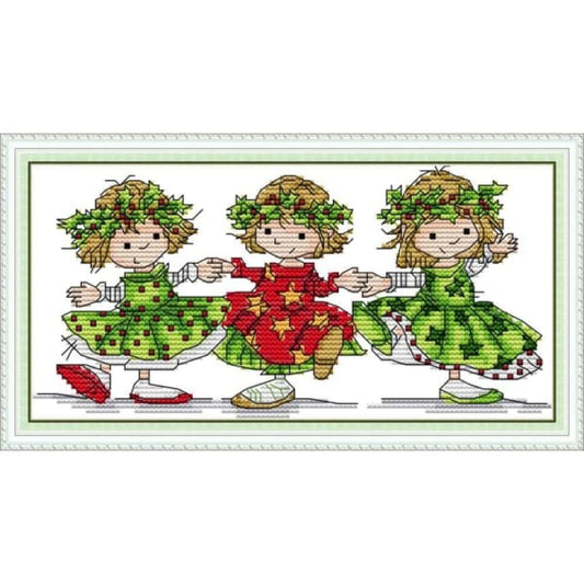 Three dancing girls