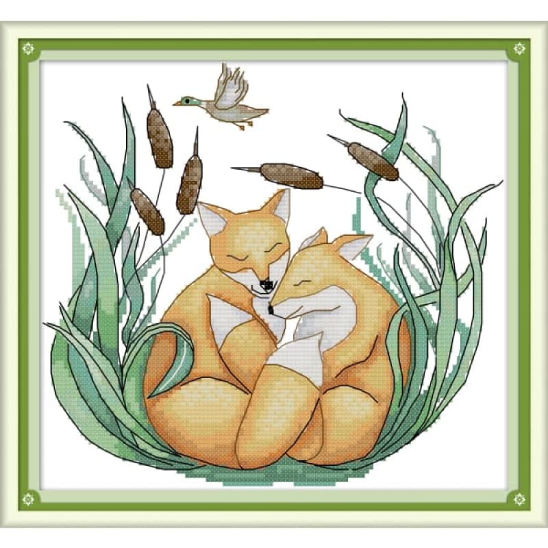 Two foxes – Needlework Kits - UK